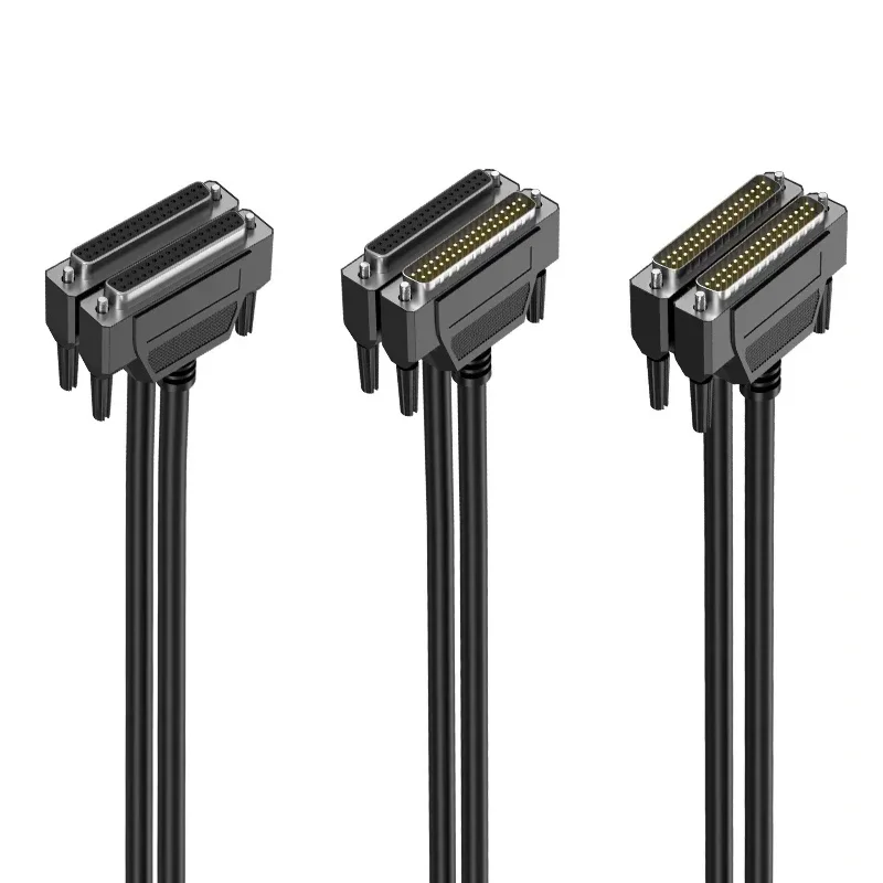 DB37 Double Shielding Pure Copper Data Extension Cable 37Pin Male To Female To Male Printer Cable Industrial Pure Copper Pins