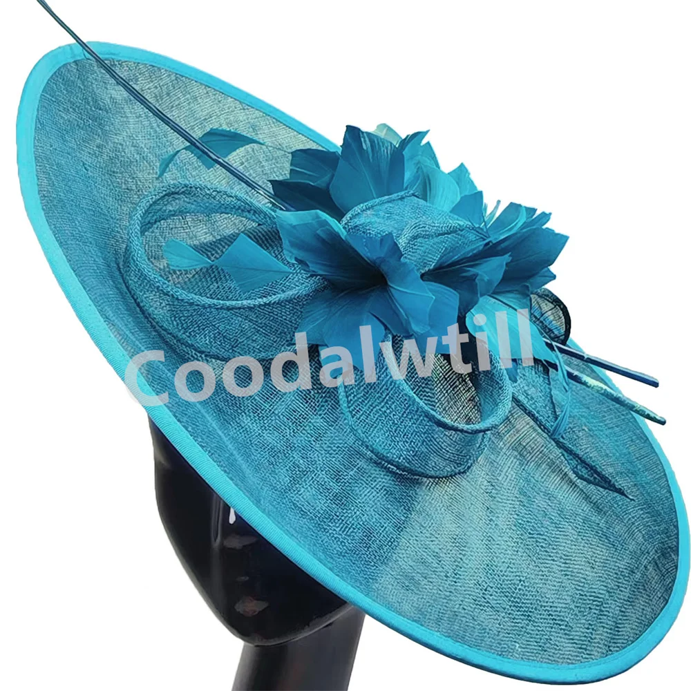 Wedding Red Big Fascinator Derby Hat Women Formal Kentucky Party Millinery Cap Church Event Large Headpiece Ladies Fedora Cap