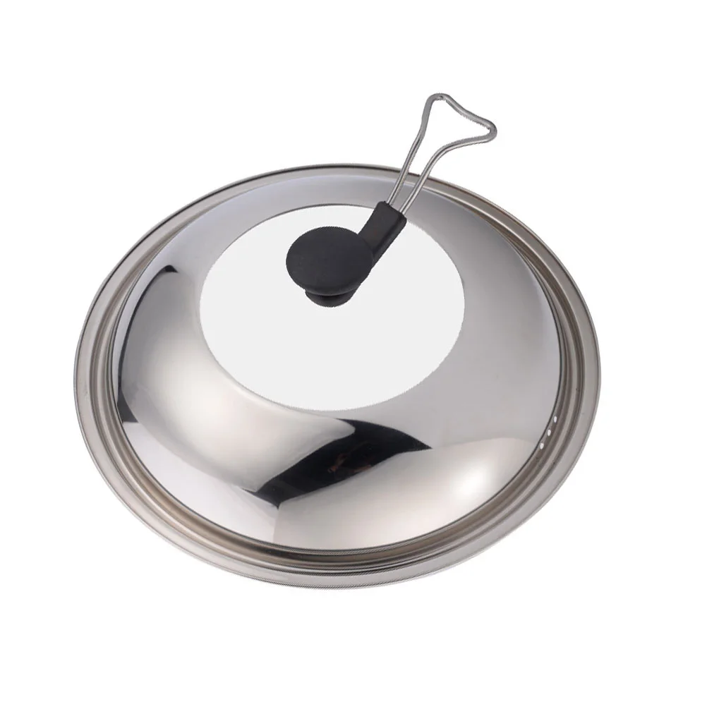 

Stainless Steel Composite Cover 34cm Pot Lid Heat Resistant Kitchen Gadget Cooking Tool Steam Observe Practical