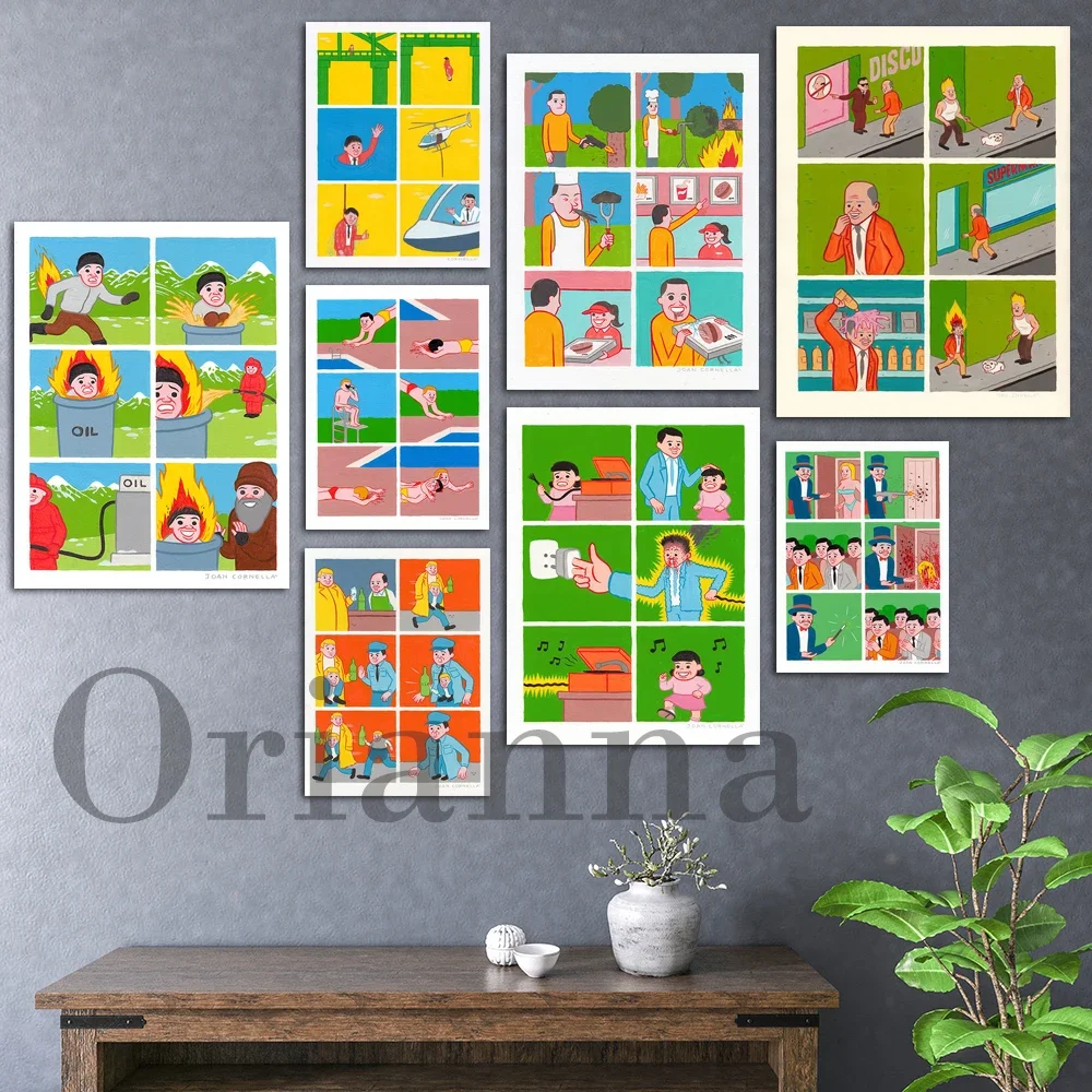 Spain Humor Painter Joan Cornella Poster Pop Funny Irony Contemporary Art Print Home Decor Gift Quote Wall Art Canvas Painting
