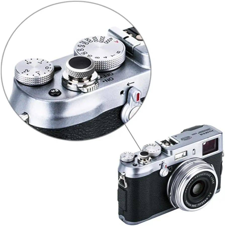 JJC Camera Soft Release Button Shutter Button for Leica Q3 43 D-Lux 8 M10 M9 M9-P M7 M8 M-E M-P Sony RX1R II RX10 IV II Nikon Df