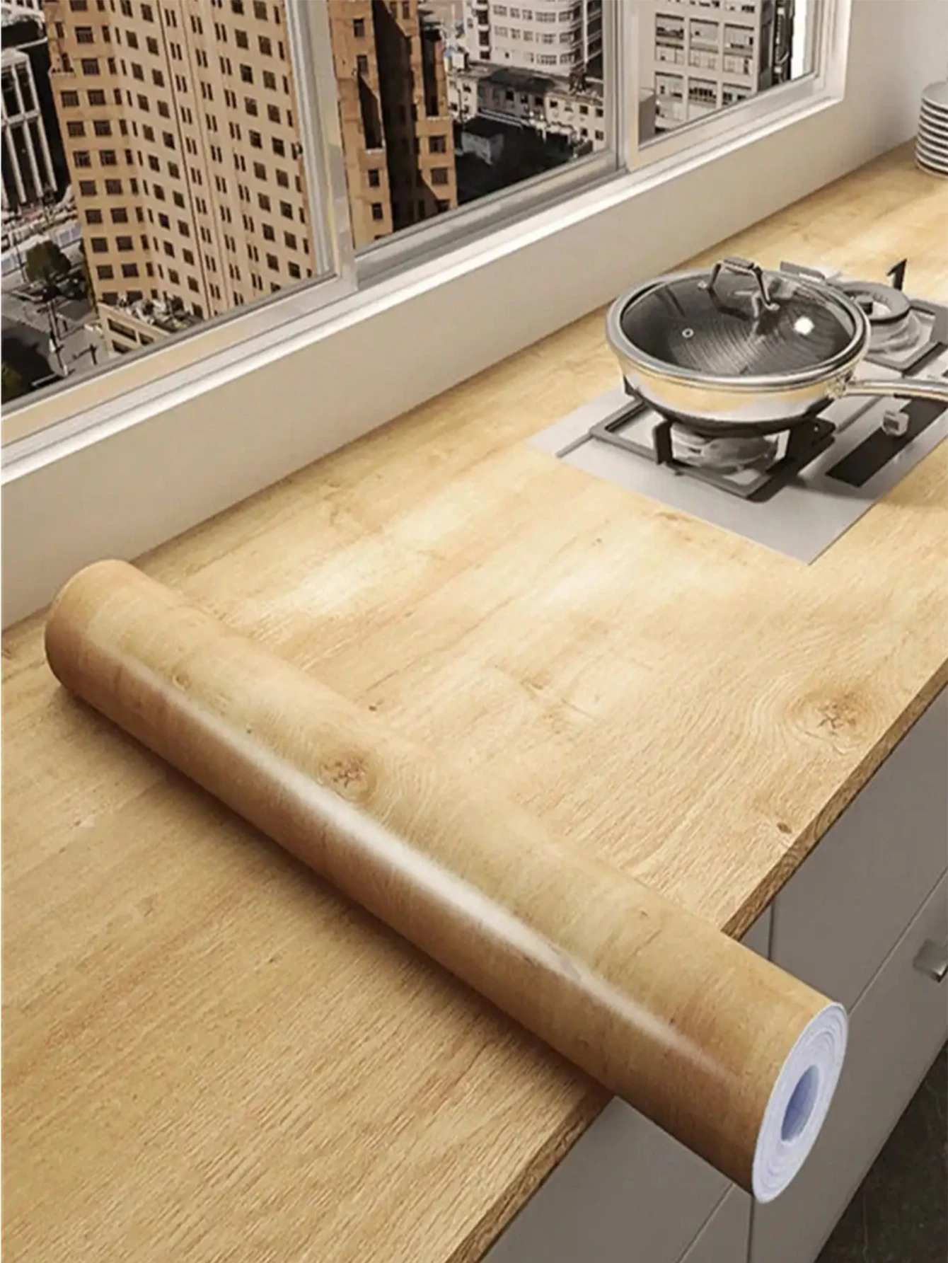 55cm Wide Wood Sticker for Furniture Wallpaper PVC Wallstickers DIY Walls Waterproof Door Kitchen Wardrobe Cabinet Decor Film