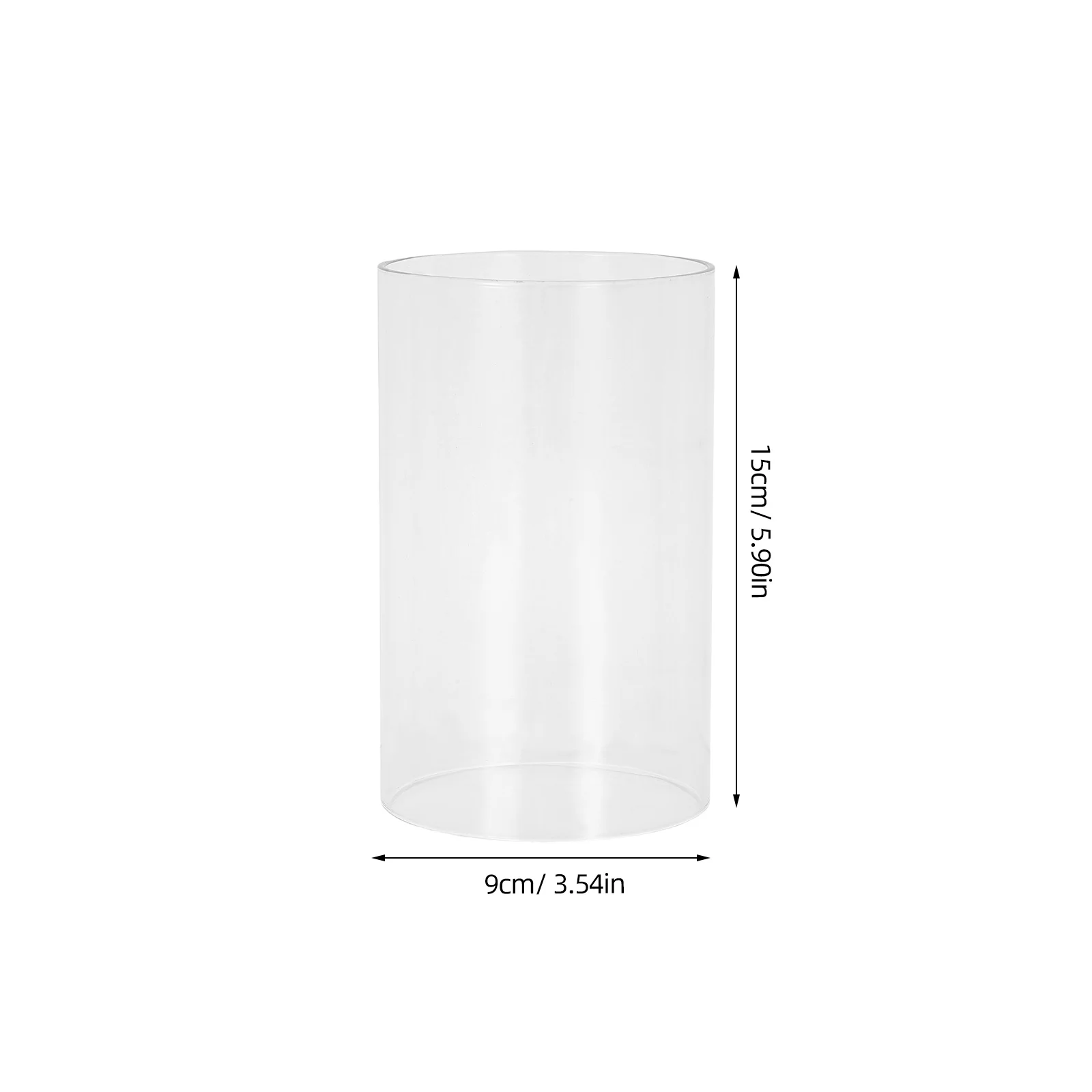 2Pcs Desktop Glass Cloche Transparent Cover Simple Elegant Design for Living Room Bedroom Decor Glass Dome Home