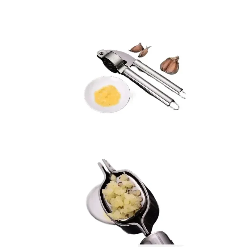 1pc Stainless Steel Garlic Press Rocker Mincer Crusher Manual Ginger Chopper Kitchen Gadget Cooking Tools Home Accessories