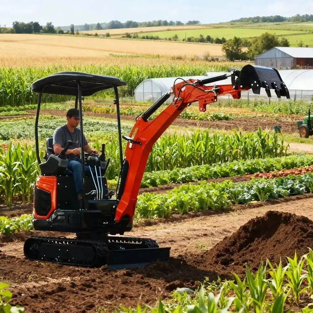 Mini excavator 1.8 tons EPA farm second-hand new crawler excavator Kubota engine small excavator 1 ton machine price