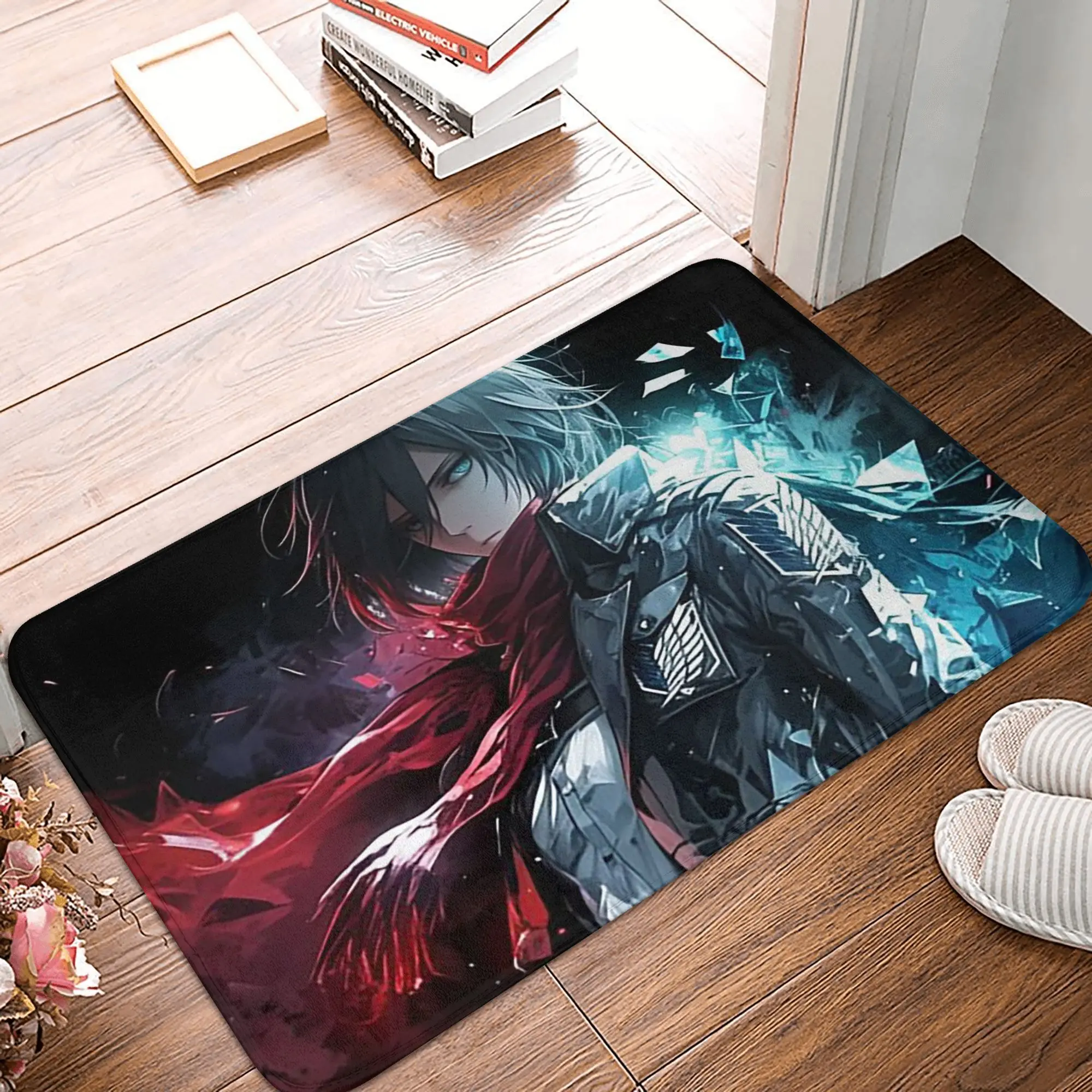 tapete-antiderrapante-para-cozinha-tapete-para-entrada-de-casa-tapete-antiderrapante-para-sala-de-estar-anime-attack-on-titan-mikasa-ackerman