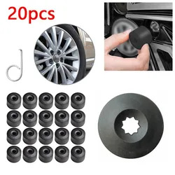 20pcs Wheel Nut Bolt Tire Screw Cover Cap 17mm For Golf For Passat 17MM Replace Fit Any Car Wheels With 17mm Bolts Or Nuts