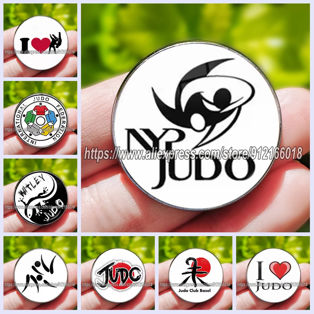 1 Peça Broche de Aço Inoxidável 'Eu Amo Judô' - Emblema Esportivo, Presente para Amigo, Broche de Moda
