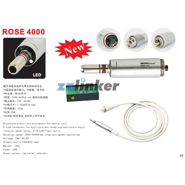 LK-N51 Built In Dental Inner Channel Fiber Optic Electric Motor Being Rose 4000