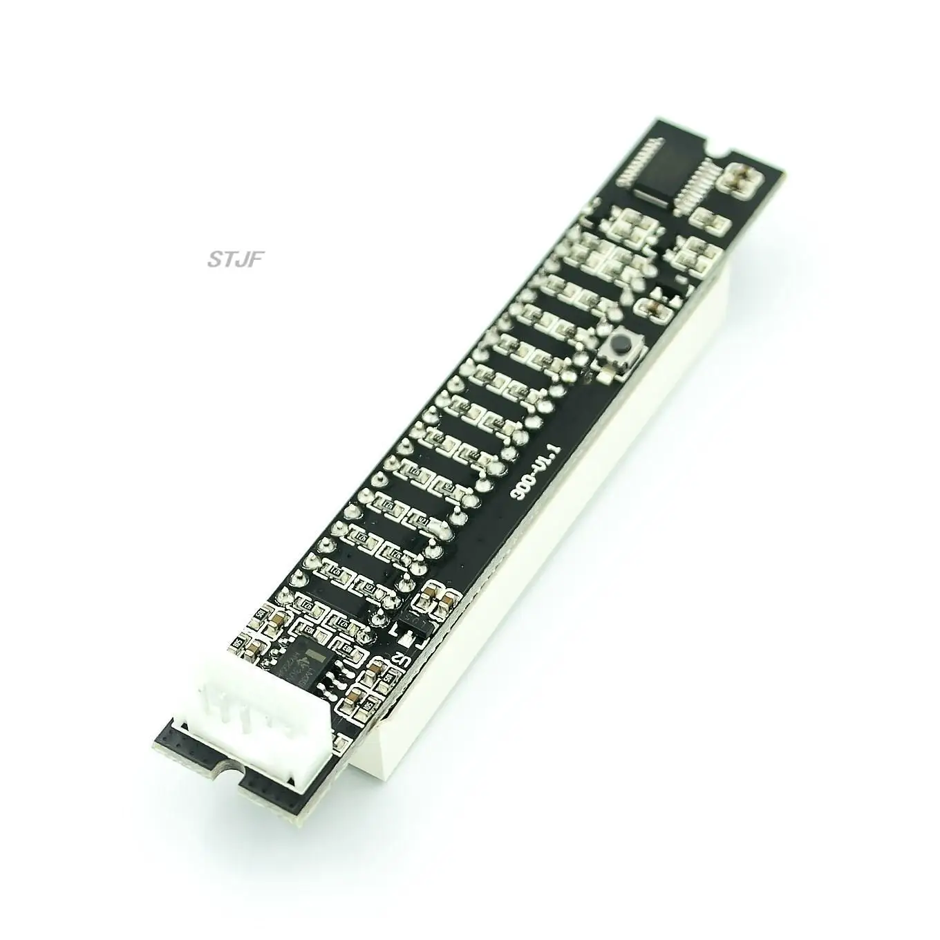 Mini Dual 12-bit LED Music Level Indicator Adjustable Light Speed VU Meter Stereo Amplifier Board with AGC Mode