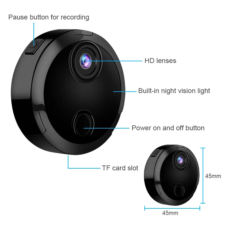 HDQ15 home security camera high definition 1080p with night vision wifi security camera mini camera