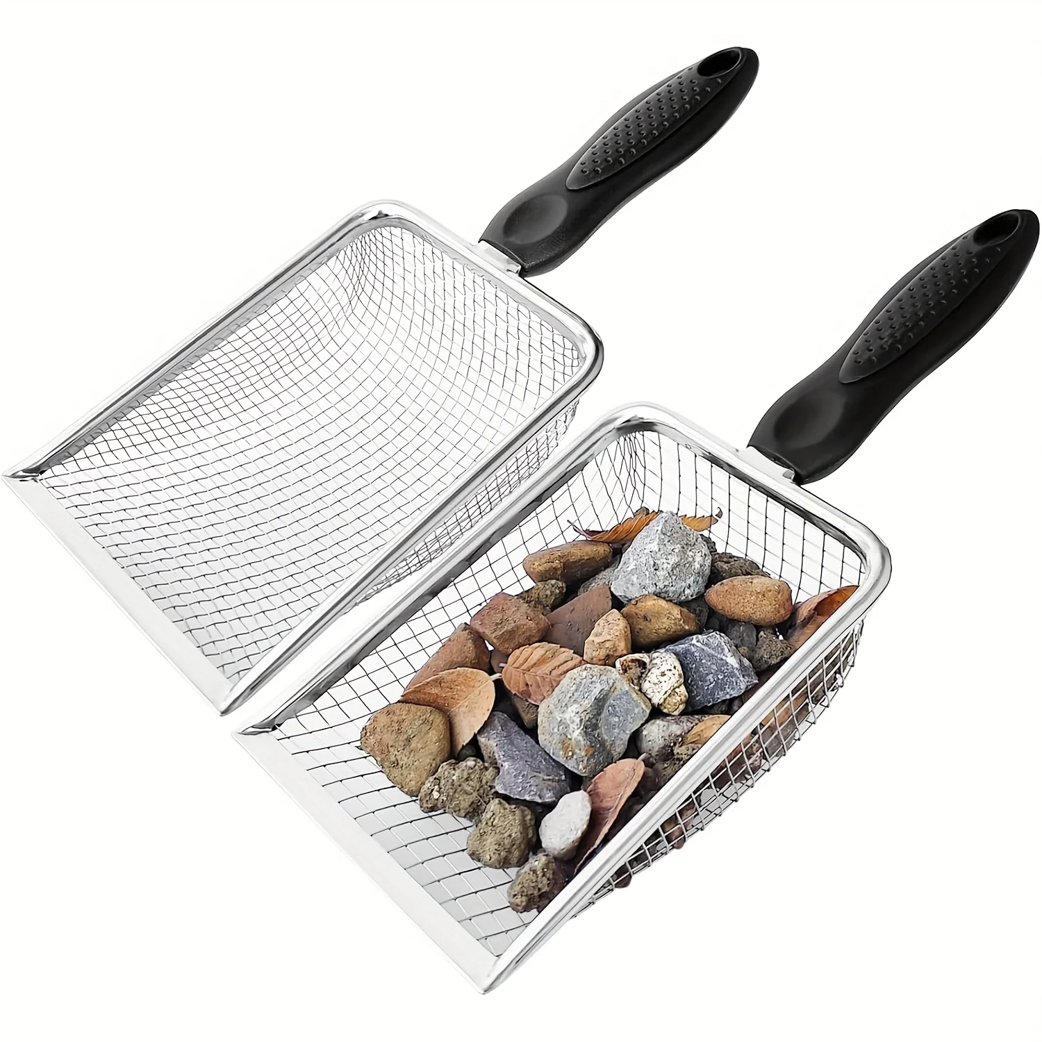 Horticultural soil sieve - Garden sand fertilizer sieve with handle, suitable for sand, stone, soil, compost