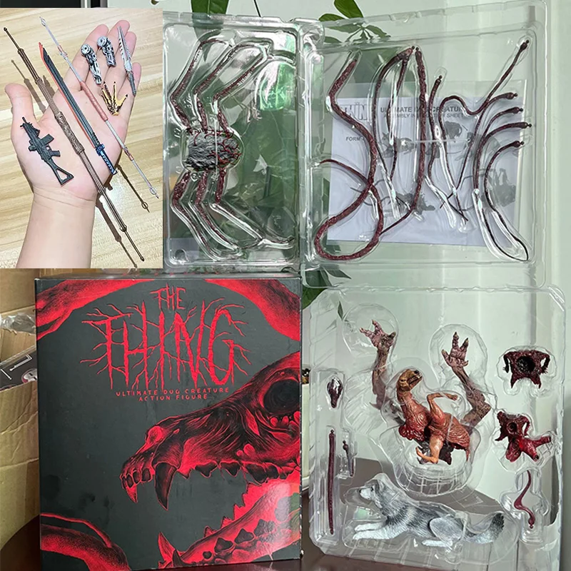 NECA Figure Collectible The Thing Deluxe Ultimate Dog Creature Scale Set Action Figure Predator Accessories Scale Figures Toys