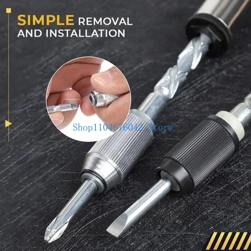 652F Multi Bit Push Pull Screwdriver Semi Automatic Ratchet Screwdriver with Bit