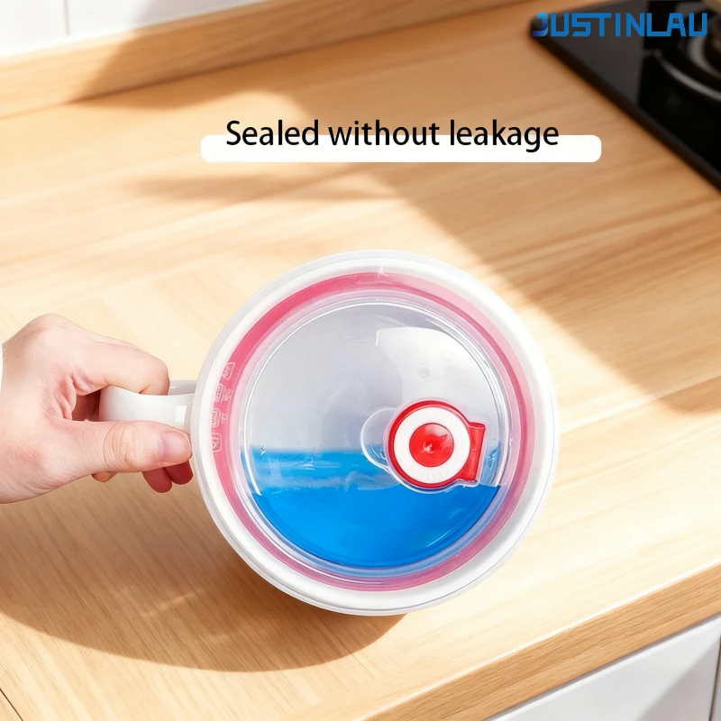 M/L Ceramic Bowl Large Capacity Soup Ramen Bowls with Lid Salad Food Containers Household Tableware Camping Dormitory Supplies