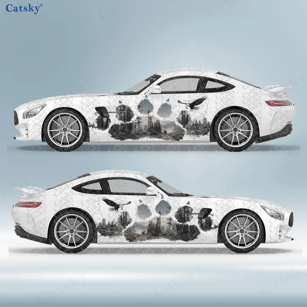 2-adesivi-per-auto-a-forma-di-zampa-di-lupo-resistenti-e-durevoli-migliorano-l'estetica-del-veicolo-con-design-artistico-pellicola-vinilica-per-auto