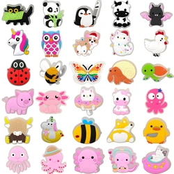 1pcs LED Shoe Charms for Kids Gift Owl Unicorn Dog Cow Lighted Butterfly Shoes Decoration Shoe Accessories Pins Clogs Buckles