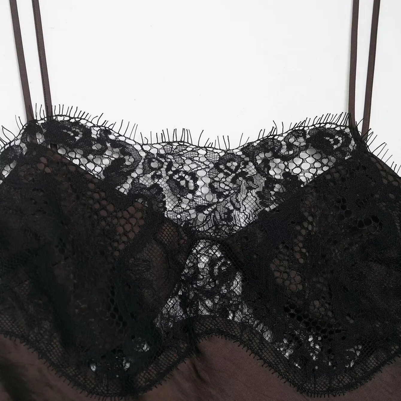 KASLEAD Faion Asymmetric Lace Satin Dr Women's Sli Gown Ci Commute Suitable Bodycon Fit Polyester Fiber 2025 Winter