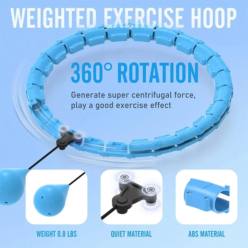 Weighted Hula Circle Hoops for Adults Weight Loss Plus Size for Adults Smart Exercise