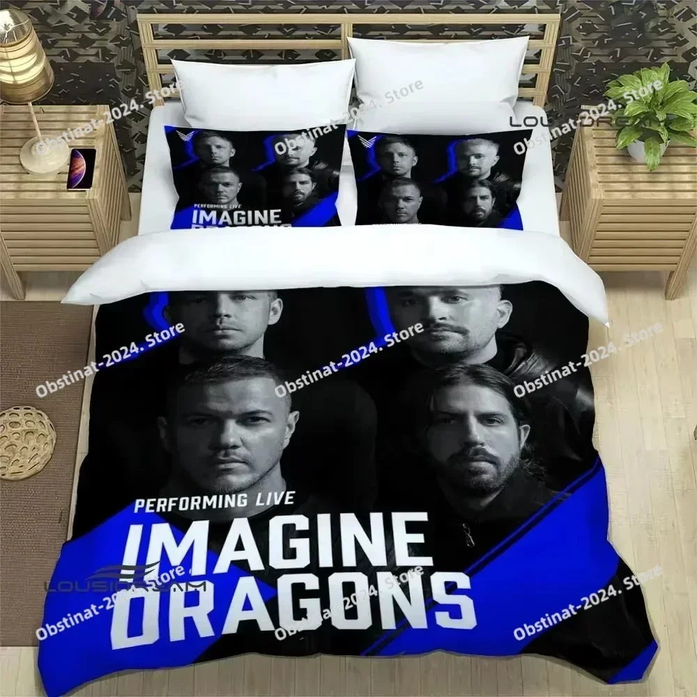 Rock Band Imagine Dragons Bedding Set Printed single Comforter Quilt Bed Cover Duvet Cover Pillow Case 3 Pieces Kids Adult Size