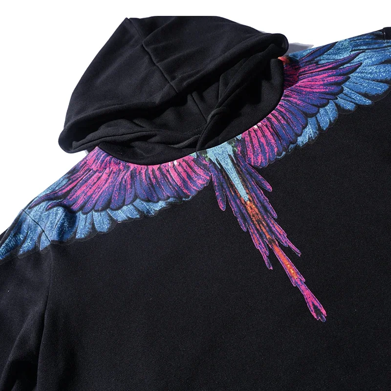 الترفيه عالية الجودة مارسيلو بيرلون MB العلامة التجارية أجنحة طباعة هوديي الرجال النساء الهيب هوب هوديس الرياضة عادية Y2K الشارع كم طويل