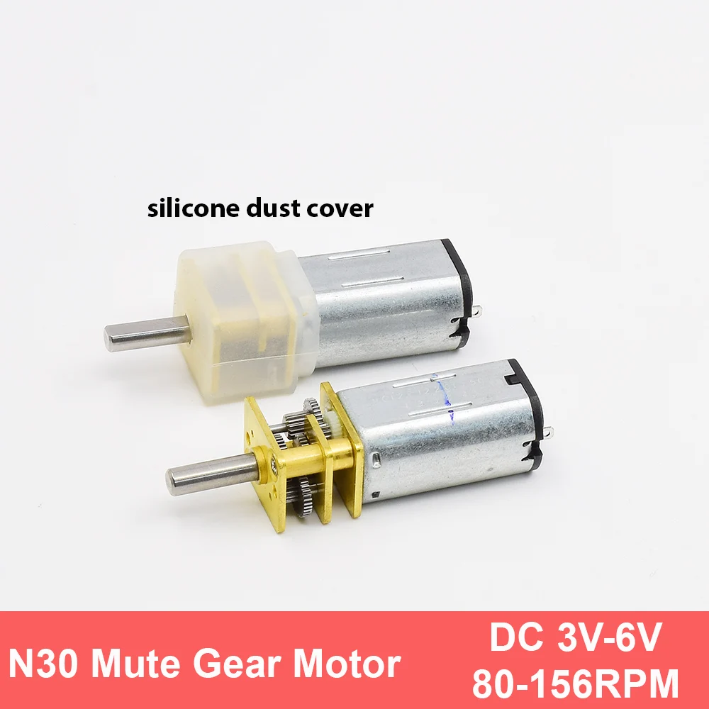 Micro N30 Full Metal Gearbox Gear Reducer Motor DC 3V 3.7V 5V 6V 156RPM Slow Speed Large Torque D-shaft Low Noise for Robot Car