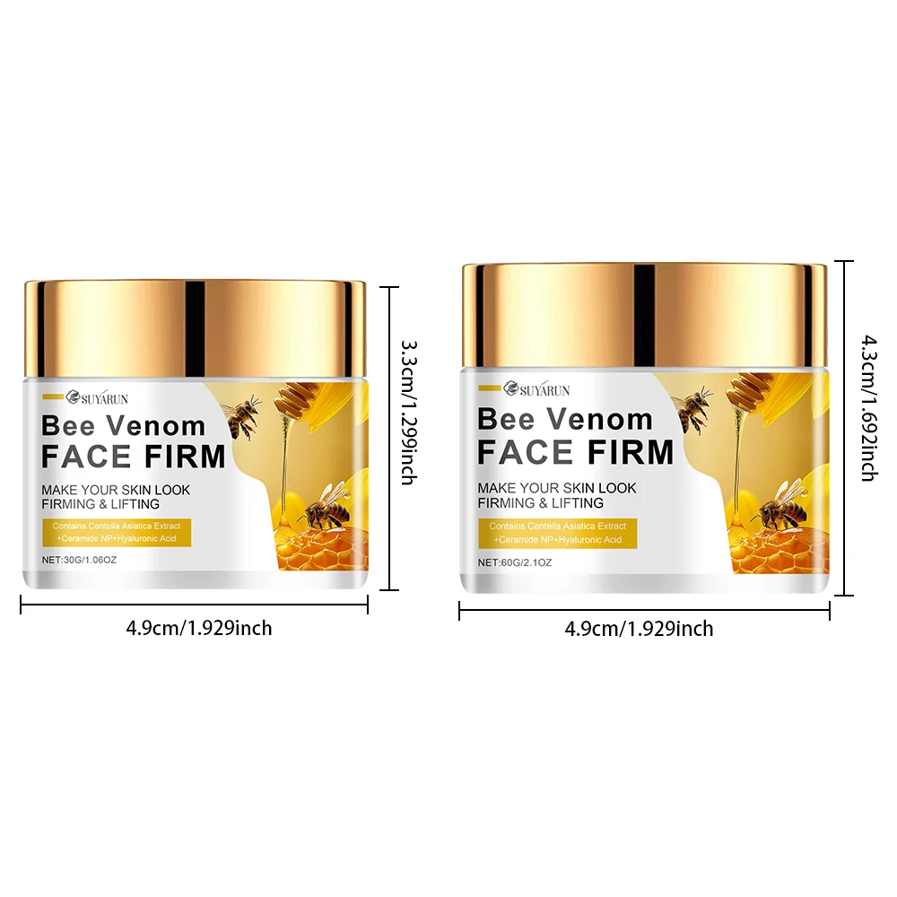 SUYARUN Bee Venom Collagen Anti-Aging-Gesichtscreme |   Straffende, straffende Feuchtigkeitscreme |   Faltenreduzierung |   24-Stunden-Trinkkraft.