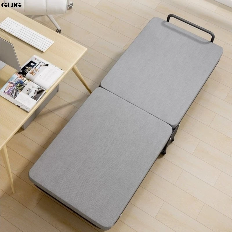 GUIG-cama para siesta para oficina, cama plegable para siesta, cama individual plegable fuerte y duradera, cama reclinable Simple para el hogar para