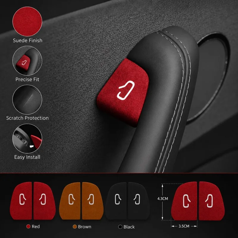 Car Open Door Armrest Window Lift Button Switch Button Stickers For Tesla New Model 3/Y Juniper Highland Interior Accessories