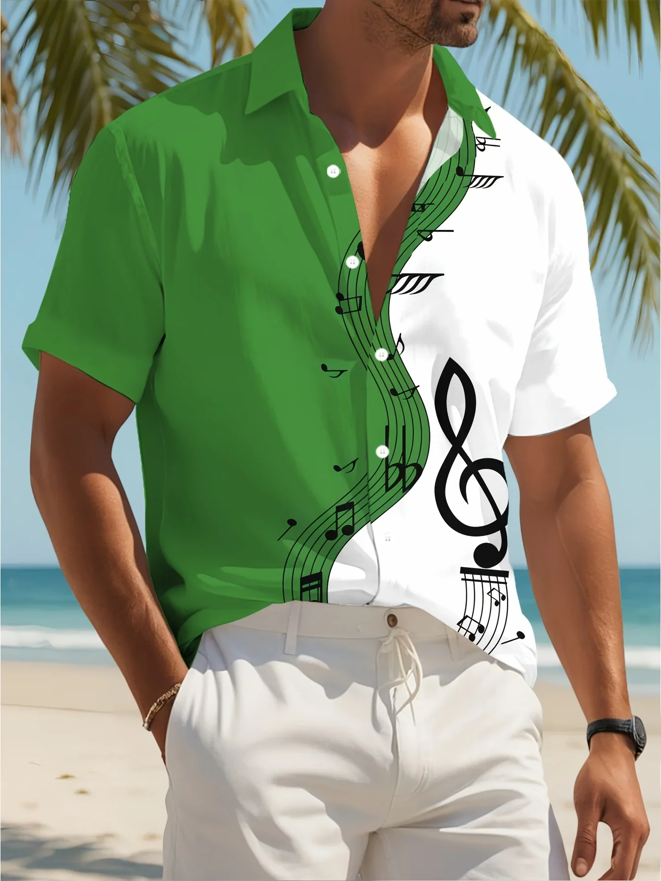 Stylish Men's Beach Hawaiian Shirt Classic Print Design Tshirt Lapel Collar Breathable Lightweight Summer Shirt For Daily Wear