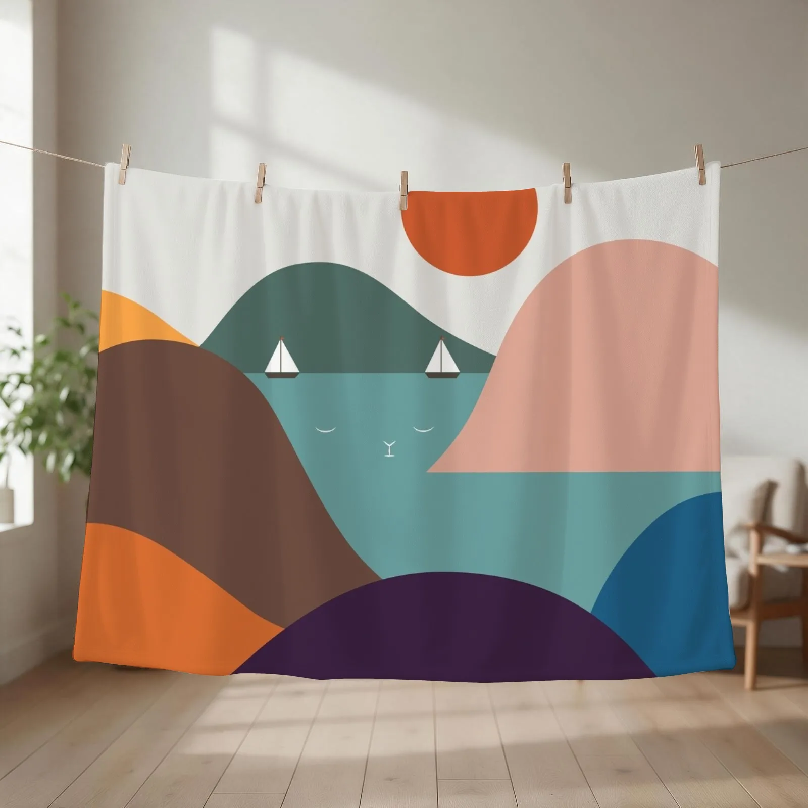 New Cat Landscape 12 Throw Blanket Soft Big Stuffeds Picnic christmas decoration Blankets