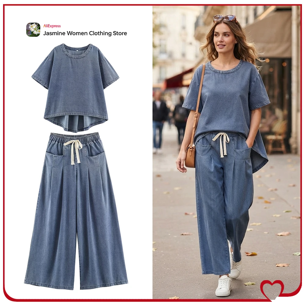 Wash Effect Set - Zestawy damskich spodni jeansowych z efektem