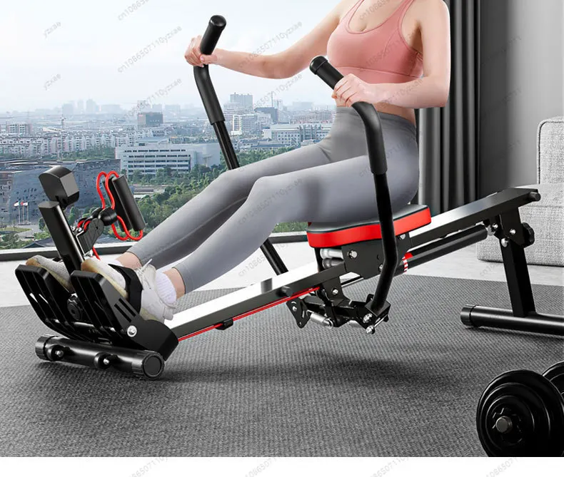 Home Use Simple Rowing Machine, Easy Assembly & Multi-Level Resistance, Compact Folding Exercise Equipment for Cardio/Strength