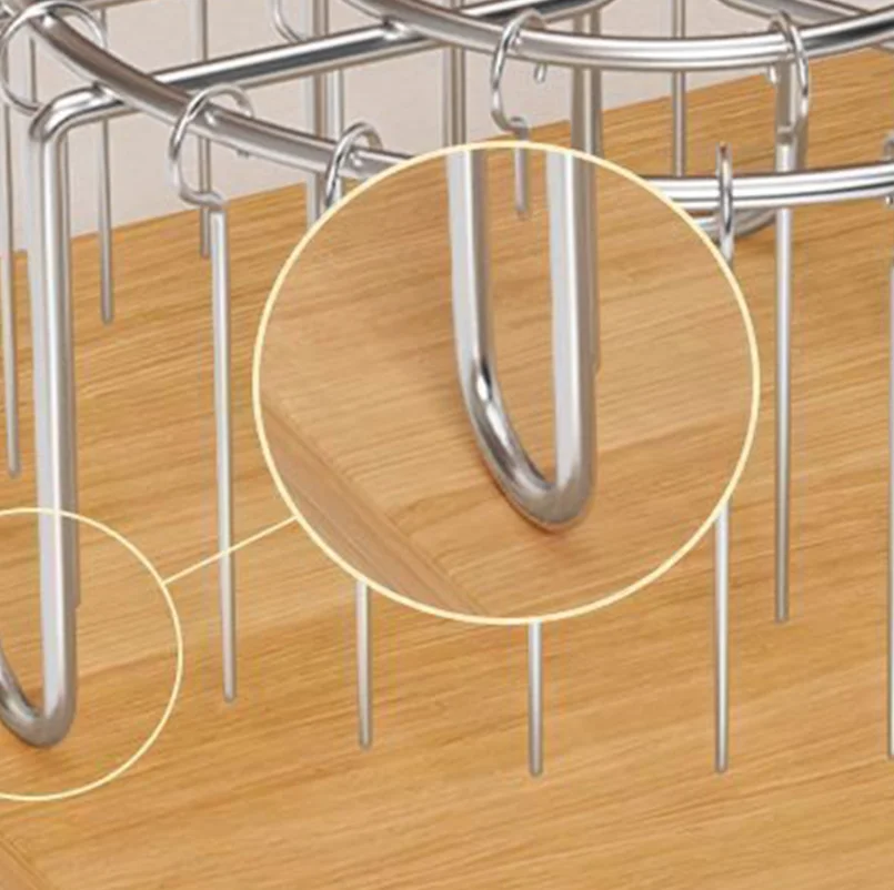 

24 String Air Fryer Grill Household Oven Hanging Grill Stainless Steel Non-Stick Reusable Vertical Household Barbecue Grill