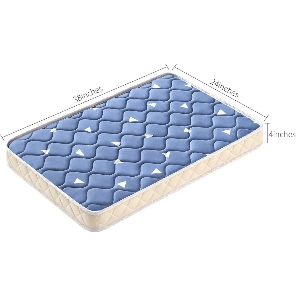 Premium Foam Mini Crib Mattress ,  3D Wrapped Edge - Comfortable and Firm, Soft Microfiber Fabric, Fits Most Mini Cribs