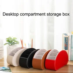 Remote Control Holder Organizer  Controller Stand 5 Compartment Pu Leather Storage Box And Tv Stand Desk Storage Box