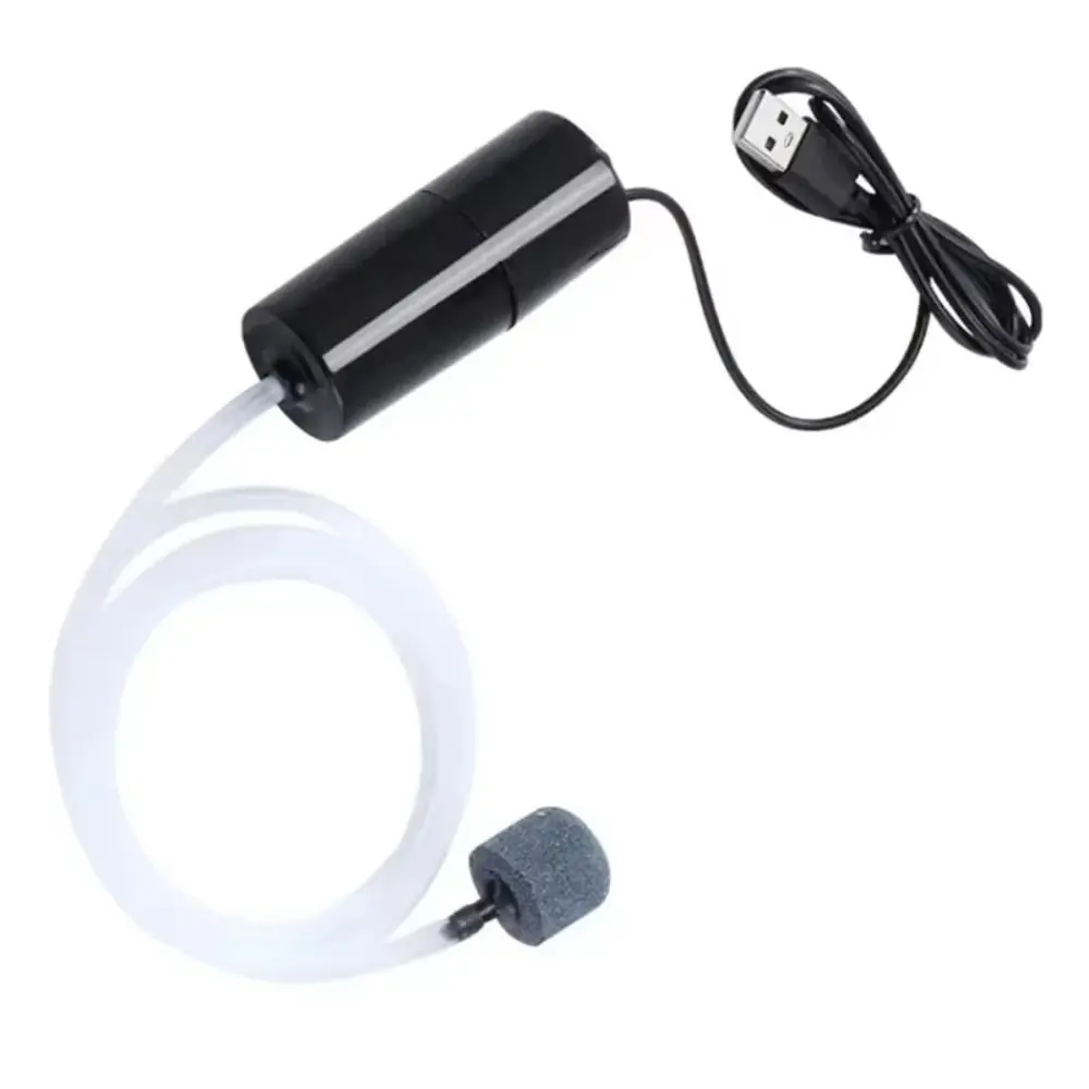 

USB Interface Aquarium Air Pump With Air Stone With Silicone Tube Fish Tank Oxygenator Silent Aquarium Air Aerator Aquarium