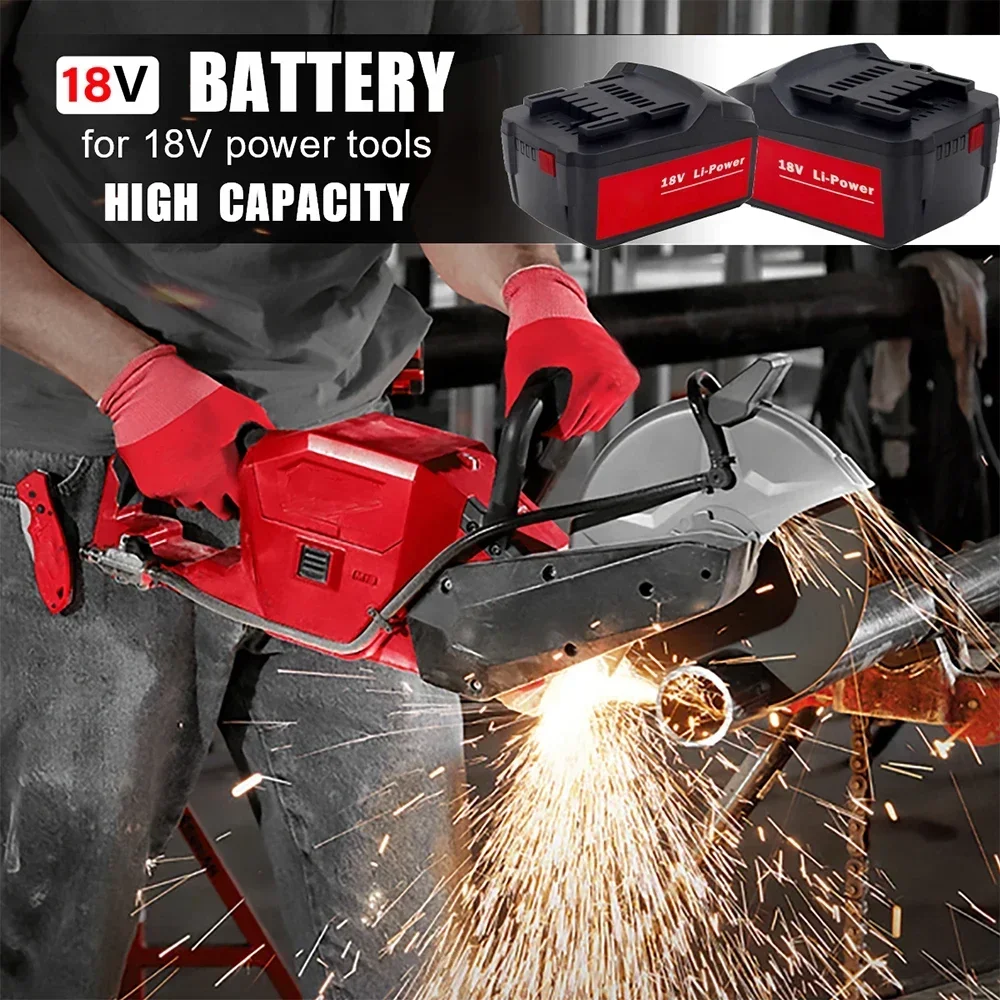 Rechargeable 18V 9.0Ah Battery for Metabo Cordless Power Tool Drill Drivers for Metabo Battery Charger Set 625592000 625591000
