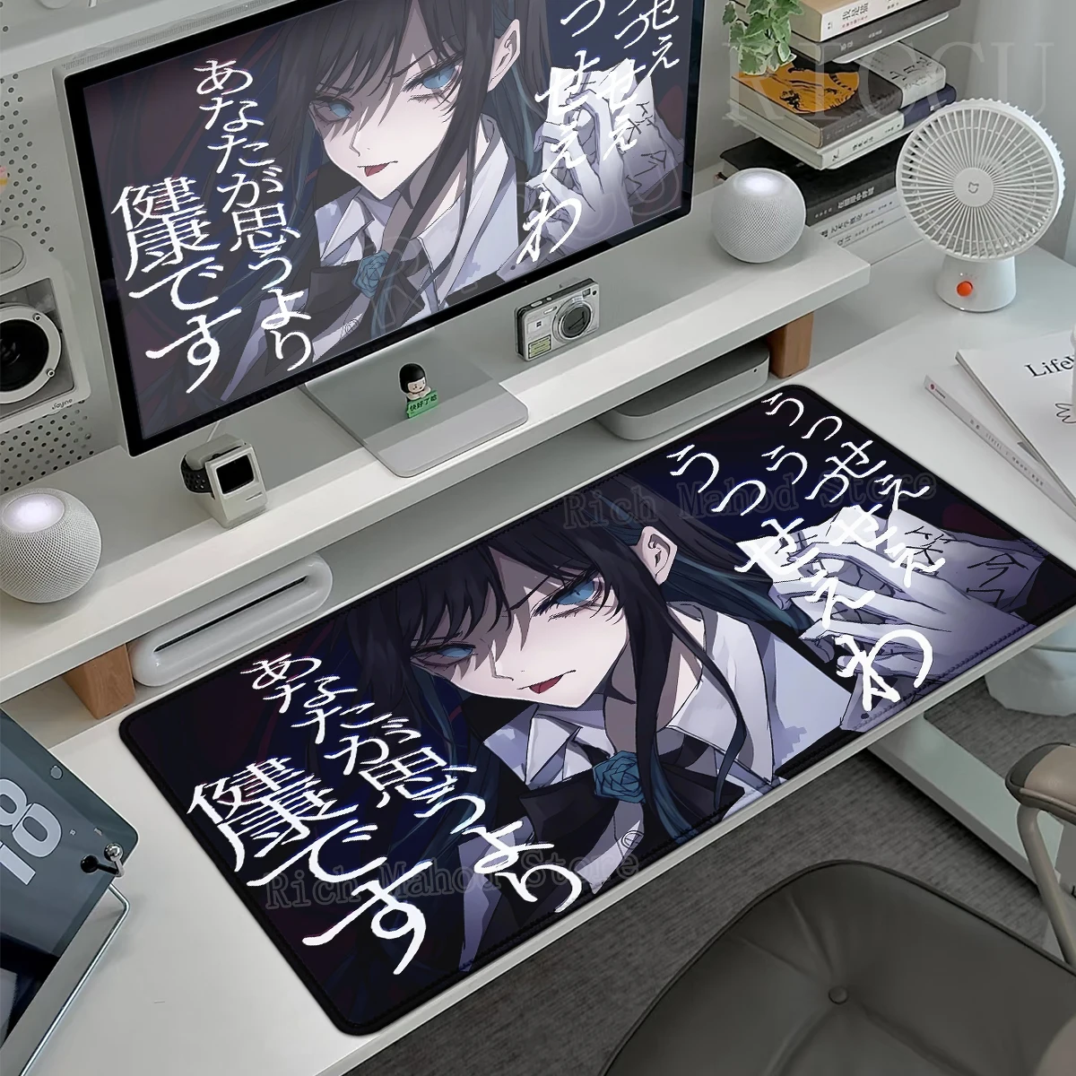 Office Computer Desk Mat Singer A_ado Rubber Lock Edge Mouse Pad PC Accessories Virtual Idol Keyboard Extended Pad E-Sports Mats
