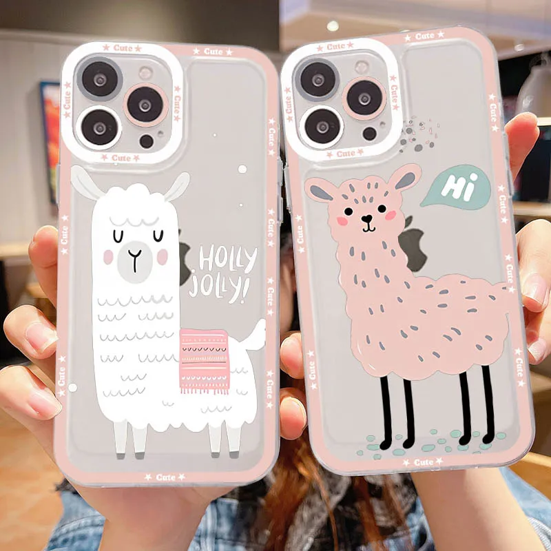 Lama Llama Alpacas Animal Phone Case For Redmi 7 8 9 A For Redmi Note 5 7 8 9 10 11 Pro Max 4G 5G Funfas