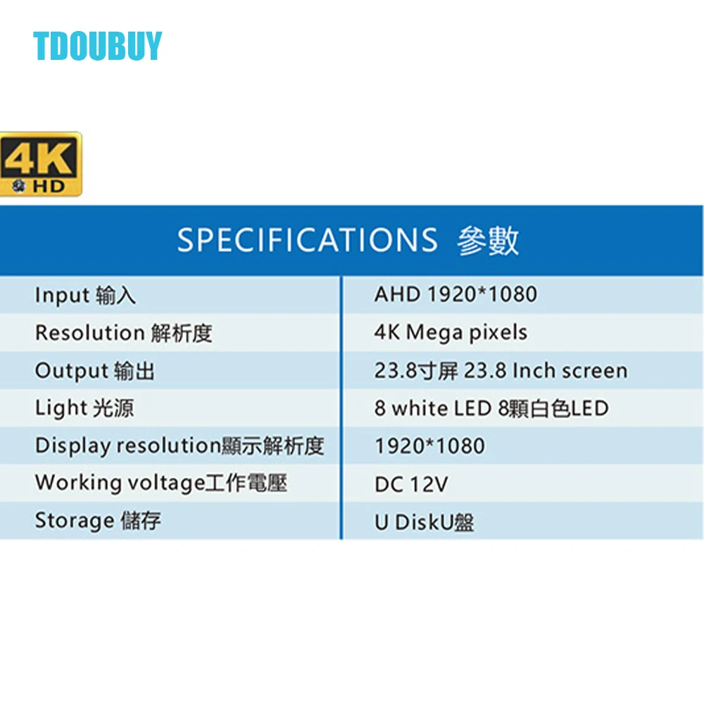 TDOUBUY4K IP68 Waterproof Curved Oral Camera Endoscope for Dental Beauty Clinics Surgery CE Certified