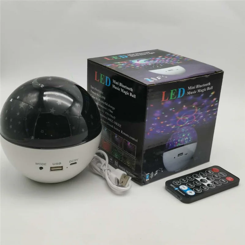 LED ใหม่ RGB สีเปลี่ยนแบตเตอรี่ขับเคลื่อนลําโพงเพลงเด็ก Night Light รีโมทคอนโทรล Led Magic Ball สําหรับงานปาร์ตี้