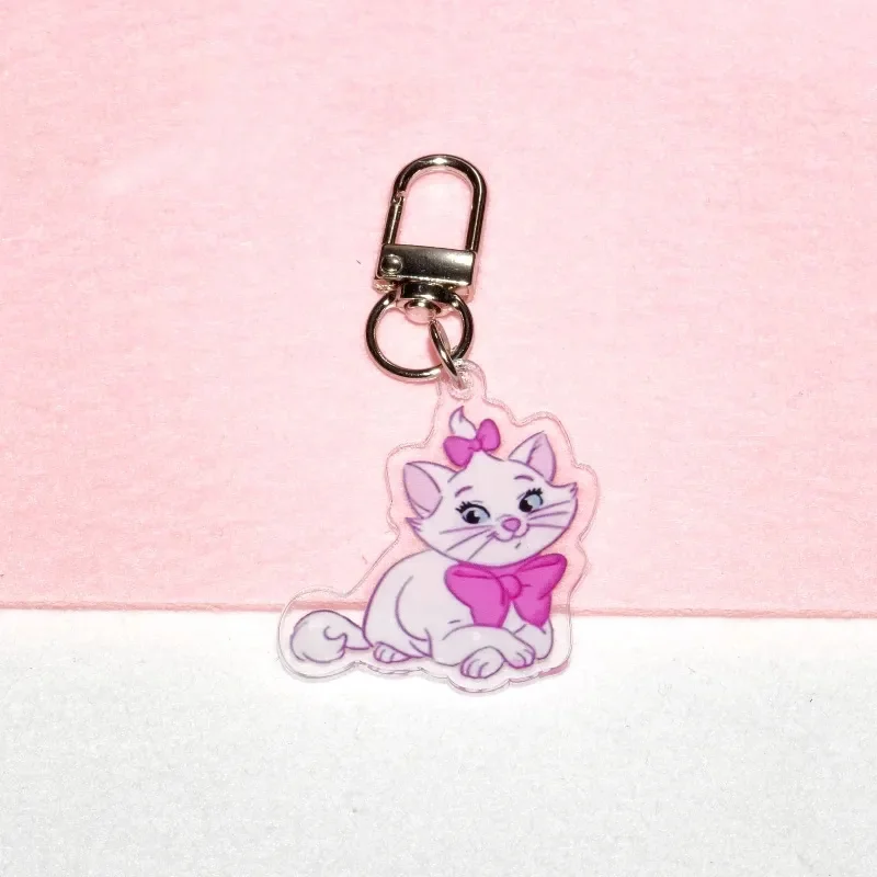 

New Disney Marie Keychain Cute Cartoon Cat Alex Keychain Car Key Accessories Girl Diy Backpack Charm Ornament Friend Gifts Toy