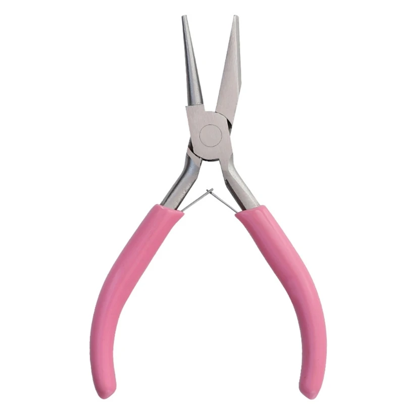 1 Set DIY Jewelry Tool Round Nose Plier 5 Inches Looping Forming Plier Mini Jewellery Making Craft DIY Plier Tool Pink