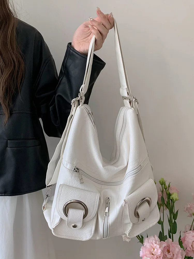 

Винтажная женская сумка-клатч из кожи, многофункциональная сумка через плечо, модный женский рюкзак, водонепроницаемый, износостойкий, квадратный рюкзак