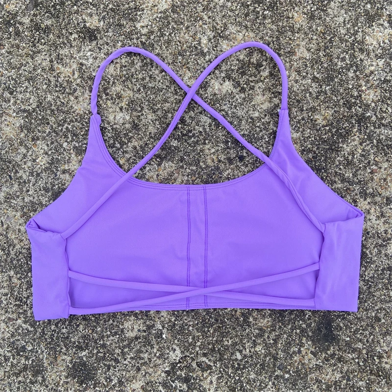 Soutien-gorge de sport dos nu Sexy pour femmes, haut court de Yoga, gilet de soutien élevé, Bralette de Fitness, dos croisé, sous-vêtements souples