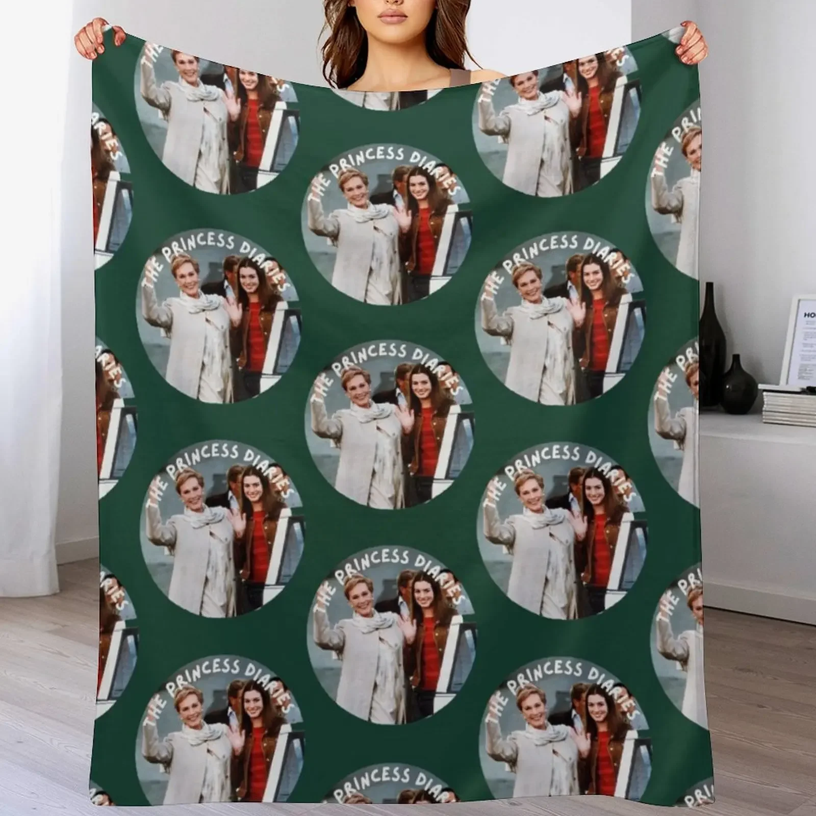 

Princess Diaries Throw Blanket Flannel Fabric Designers Comforter Sleeping Bag Blankets