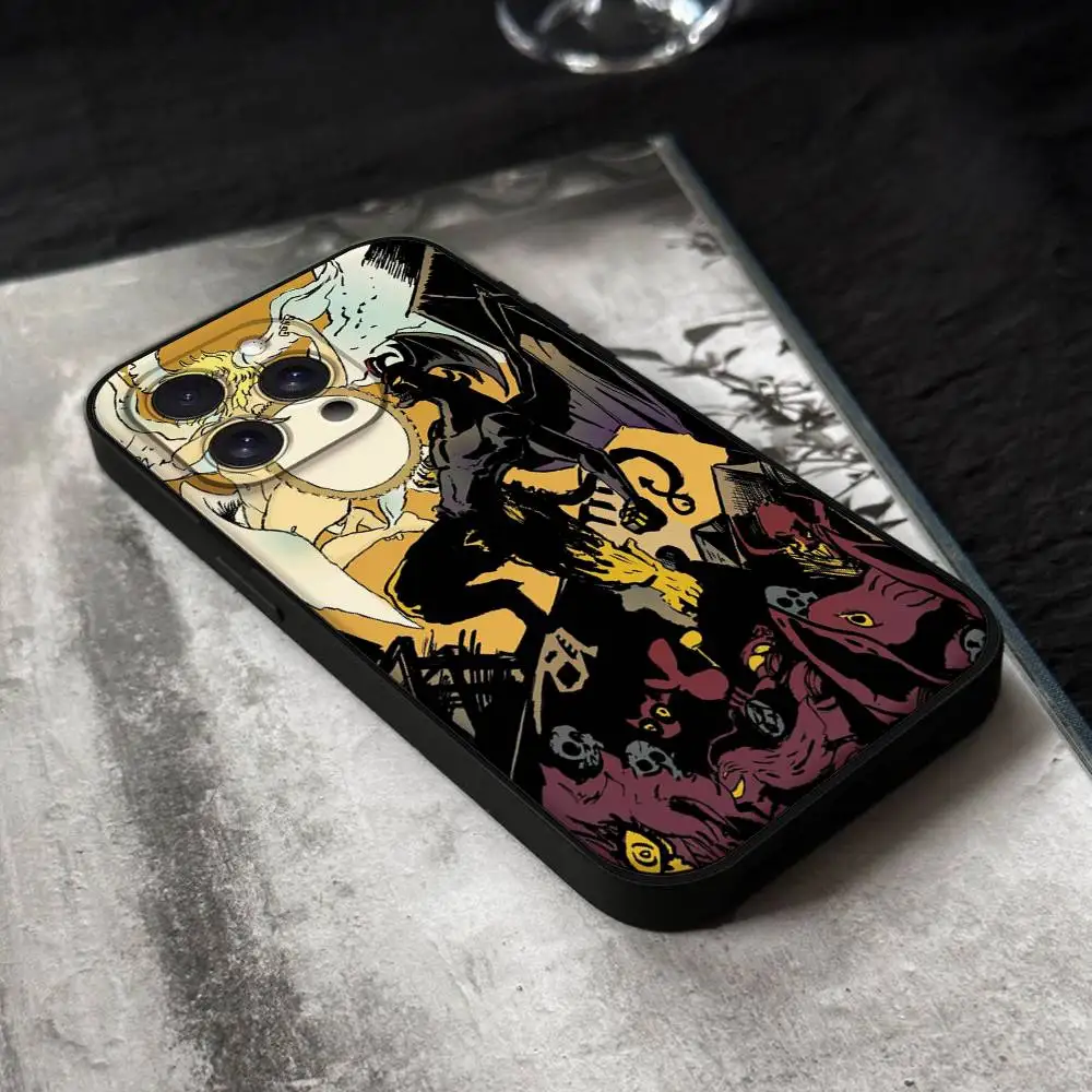 Capa de telefone anime devilman crybaby para iphone 17,16,15,14,13,12,11 plus, pro, max, zr,xs, x,7,8 plus, mini silicone preto macio