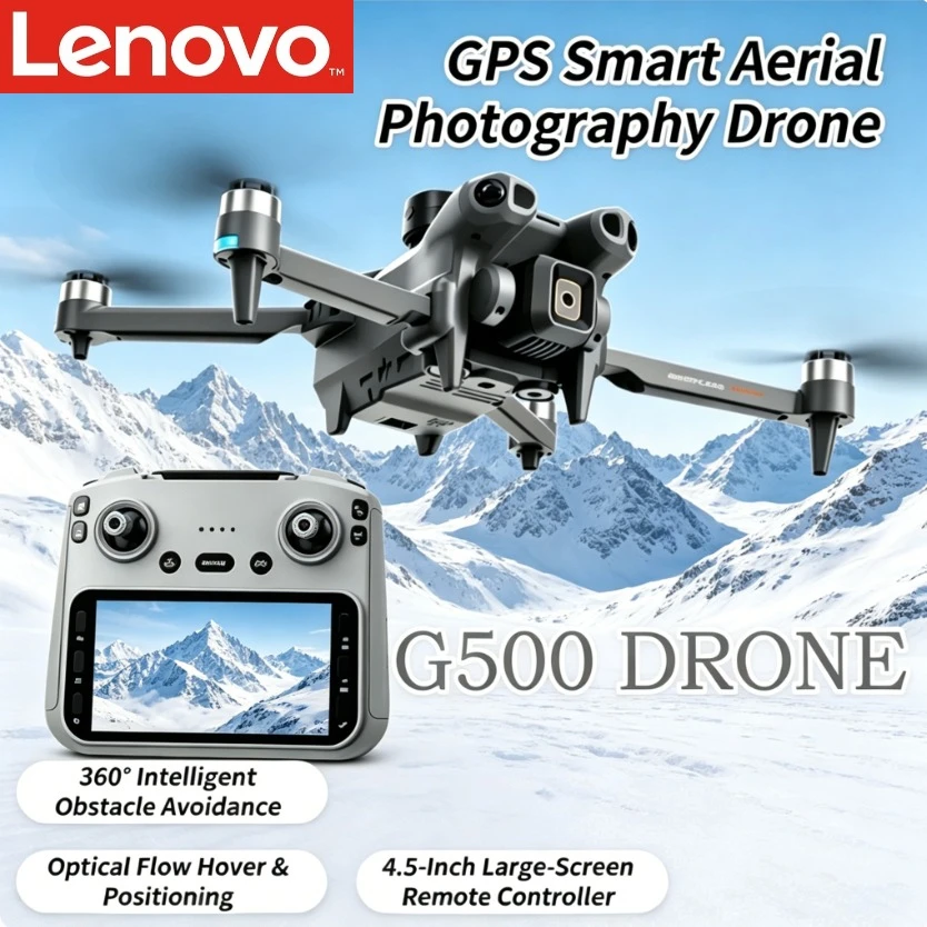 

Lenovo G500 Foldable Drone 4.5 Inch Screen GPS Optical Flow Obstacle Avoidance Dual WiFi RC Quadcopter Aerial Photography