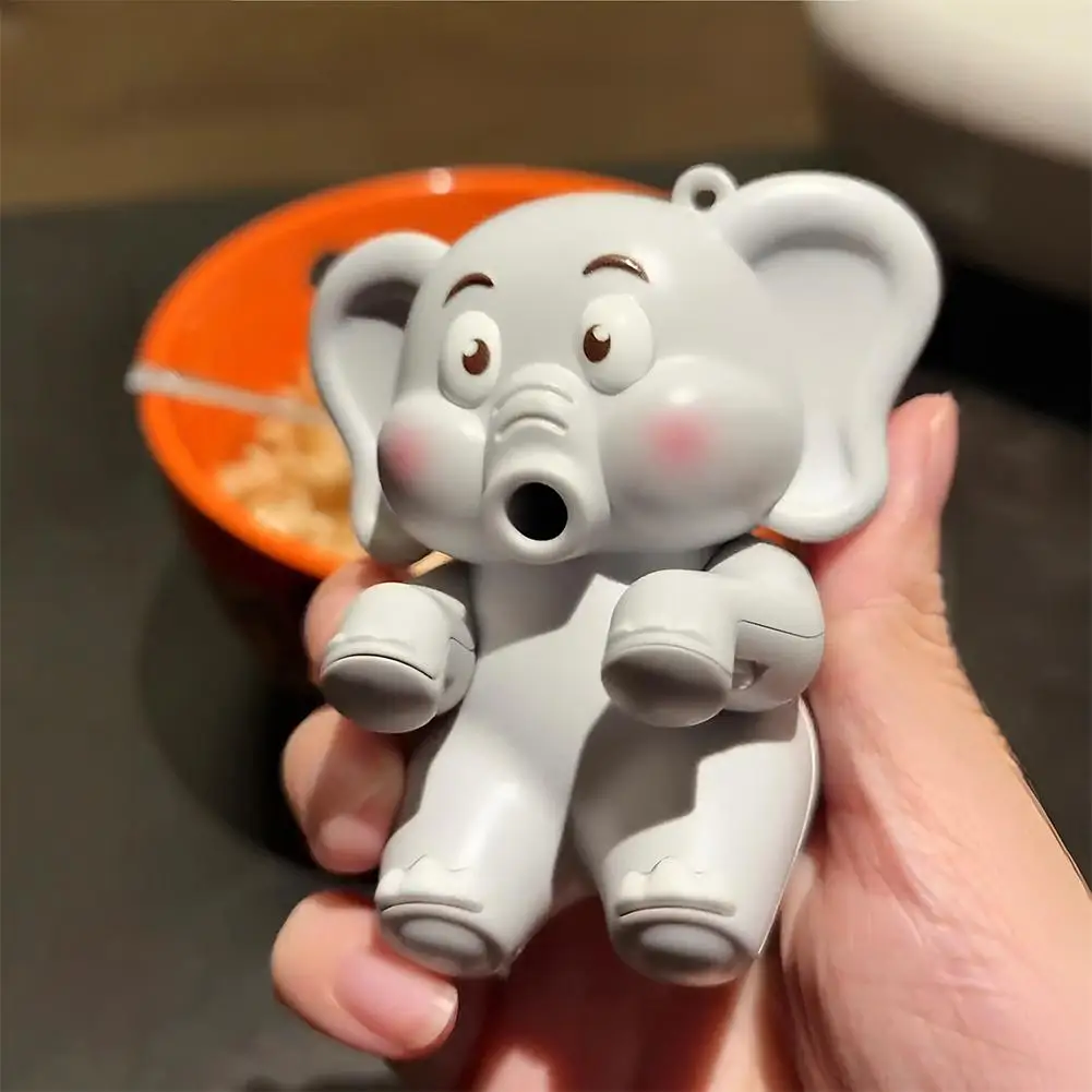 Cute Elephant Shape Cup Hanging Blowing Mini Fan Baby Food Cooling Gadget Portable Kids Toy Safe Soft Wind Cool Down